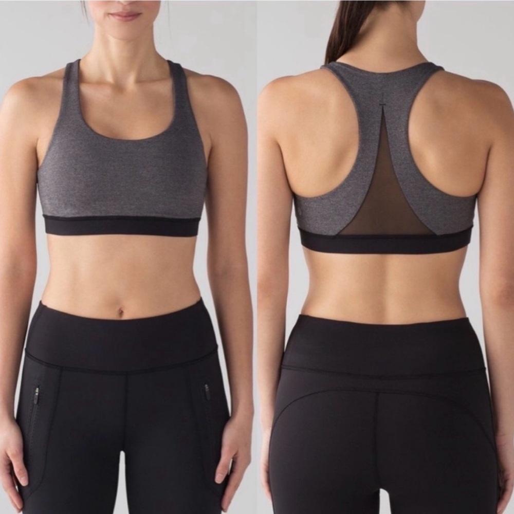 lululemon Invigorate athletica Charcoal Sports Bra 4